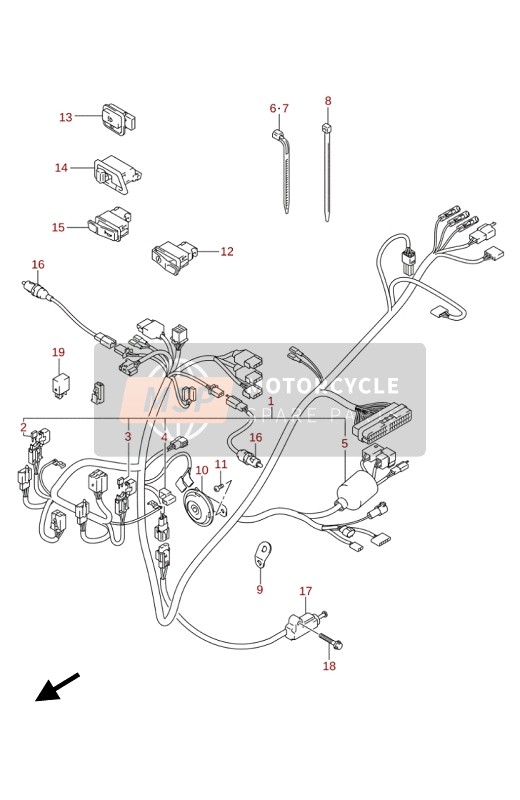 Suzuki ADDRESS 110 2020 Wiring Harness (UK) for a 2020 Suzuki ADDRESS 110